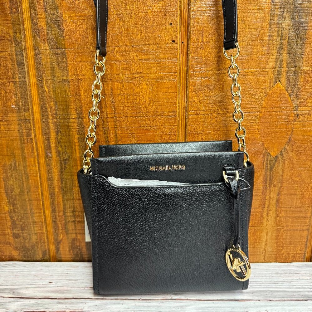 MICHAEL KORS Graham Small North South Leather Messenger Bag